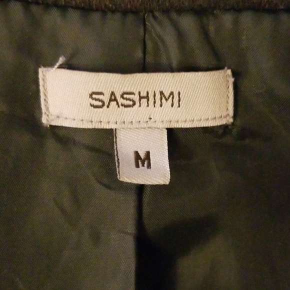$OLD IP SASHIMI Green Olive pea Coat - Picture 5 of 7